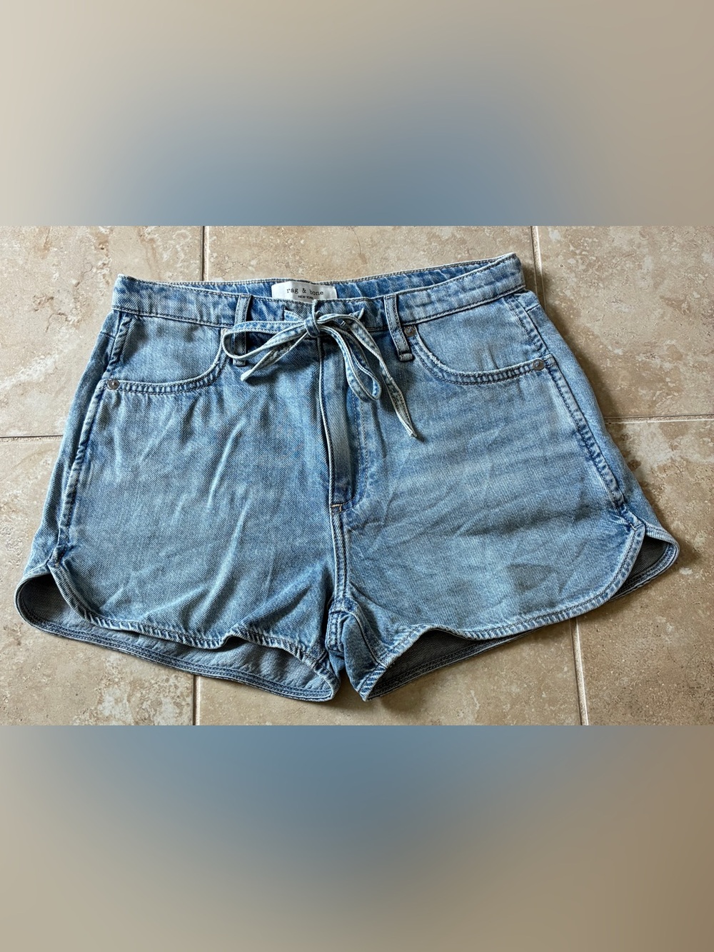 rag & bone Ultra Featherweight Nolan Denim Shorts in Asbury Wash size XS - Picture 5 of 9